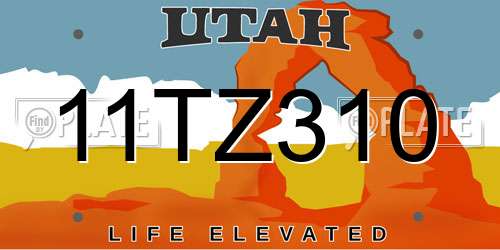 11TZ310 Utah License Plate