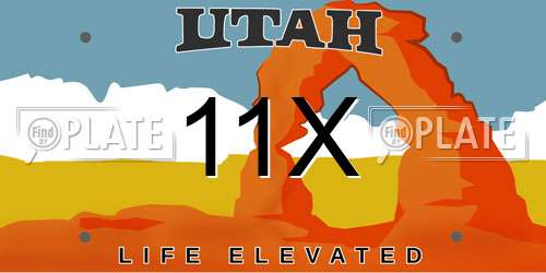 11X Utah License Plate