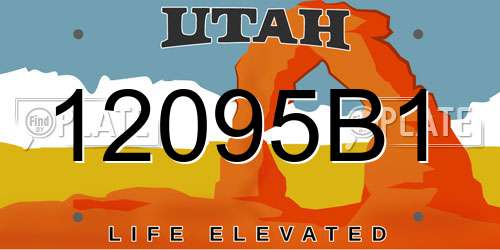 12095B1 Utah License Plate