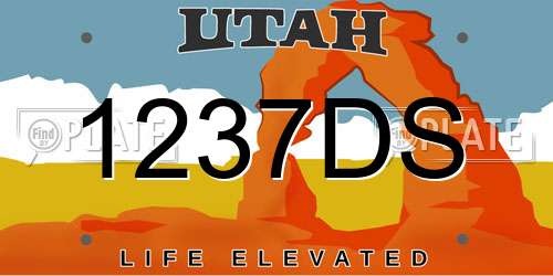 1237DS Utah License Plate