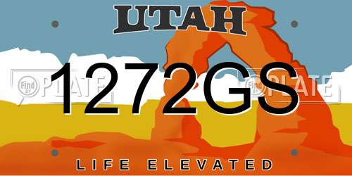 1272GS Utah License Plate