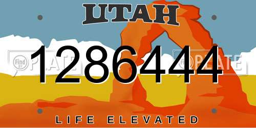 1286444 Utah License Plate