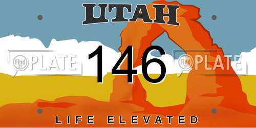 146 Utah License Plate