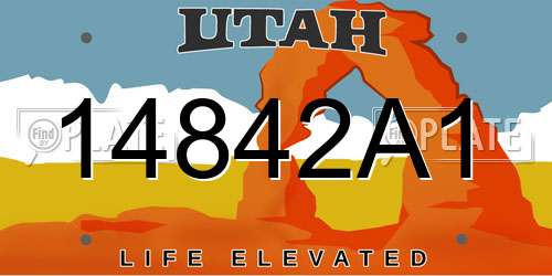 14842A1 Utah License Plate