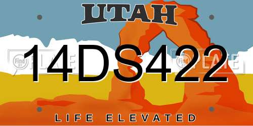 14DS422 Utah License Plate