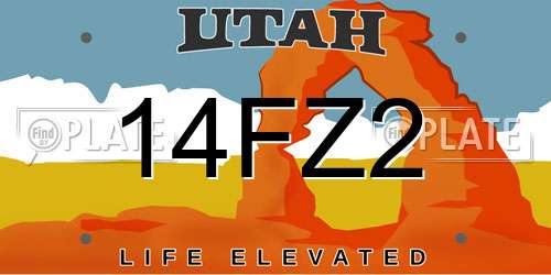 14FZ2 Utah License Plate