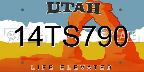 14TS790 Utah License Plate