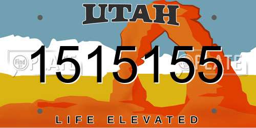 1515155 Utah License Plate