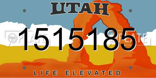 1515185 Utah License Plate
