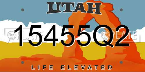 15455Q2 Utah License Plate
