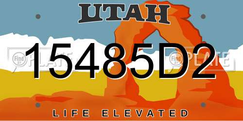 15485D2 Utah License Plate