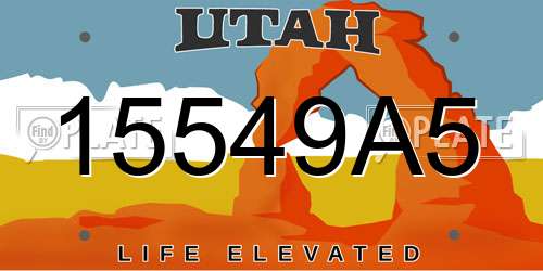 15549A5 Utah License Plate