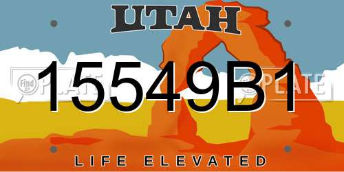 15549B1 Utah License Plate