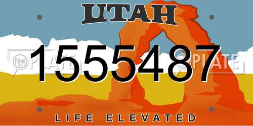 1555487 Utah License Plate