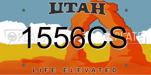 1556CS Utah License Plate