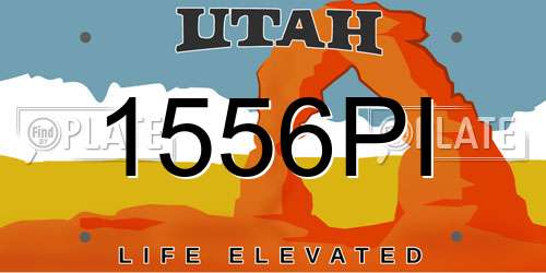 1556PI Utah License Plate