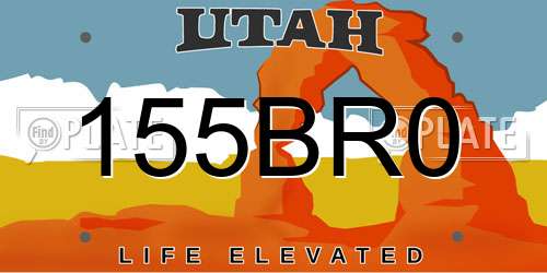 155BR0 Utah License Plate