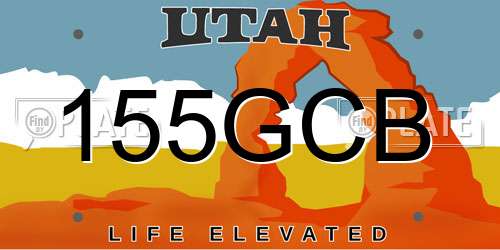 155GCB Utah License Plate