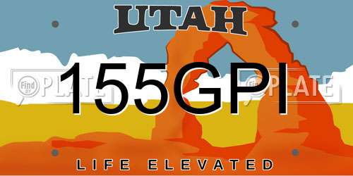 155GPI Utah License Plate