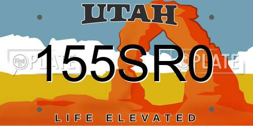 155SR0 Utah License Plate