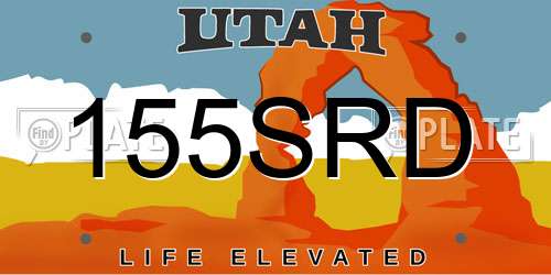 155SRD Utah License Plate
