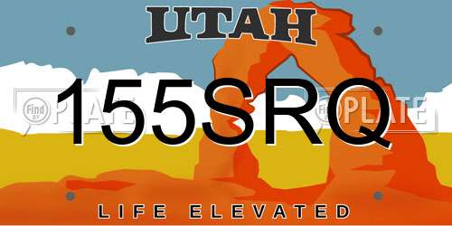 155SRQ Utah License Plate