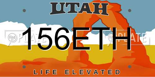 156ETH Utah License Plate