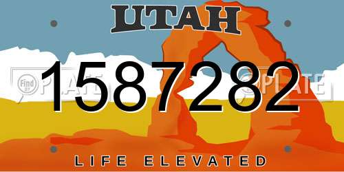 1587282 Utah License Plate
