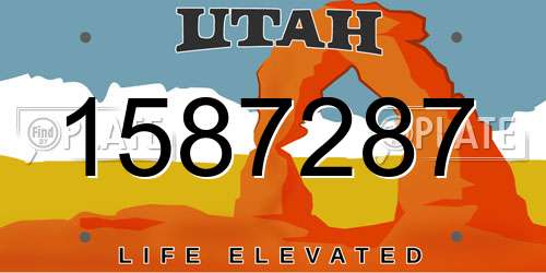 1587287 Utah License Plate