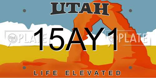 15AY1 Utah License Plate