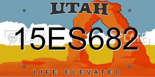 15ES682 Utah License Plate
