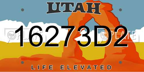 16273D2 Utah License Plate