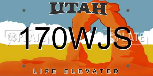 170WJS Utah License Plate