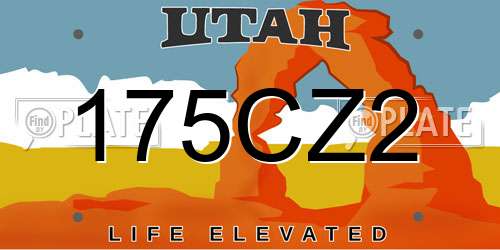 175CZ2 Utah License Plate