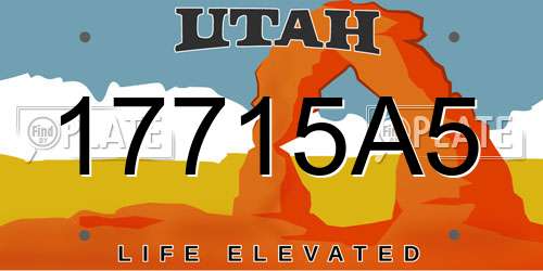 17715A5 Utah License Plate