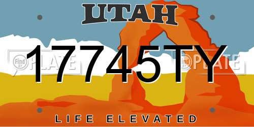 17745TY Utah License Plate