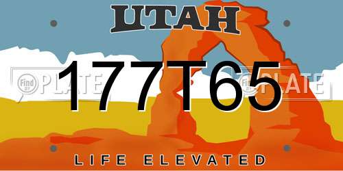 177T65 Utah License Plate