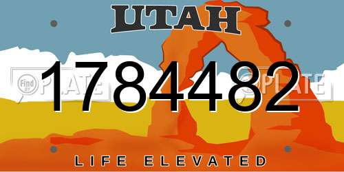 1784482 Utah License Plate