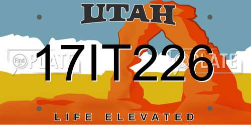 17IT226 Utah License Plate