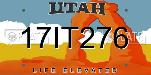 17IT276 Utah License Plate