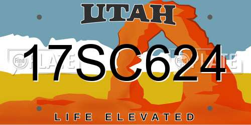 17SC624 Utah License Plate
