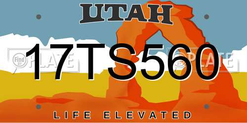 17TS560 Utah License Plate