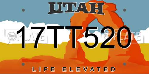 17TT520 Utah License Plate