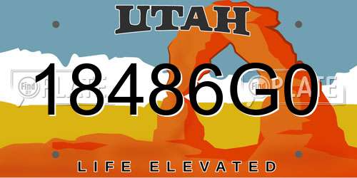18486G0 Utah License Plate