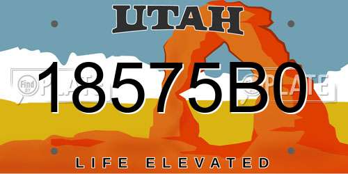 18575B0 Utah License Plate