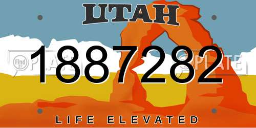 1887282 Utah License Plate