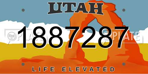 1887287 Utah License Plate