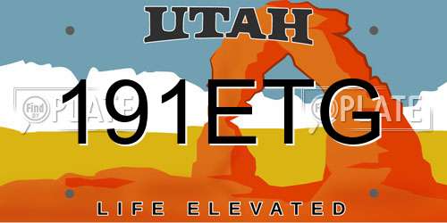 191ETG Utah License Plate