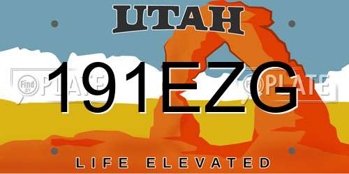 191EZG Utah License Plate