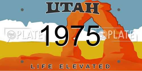 1975 Utah License Plate